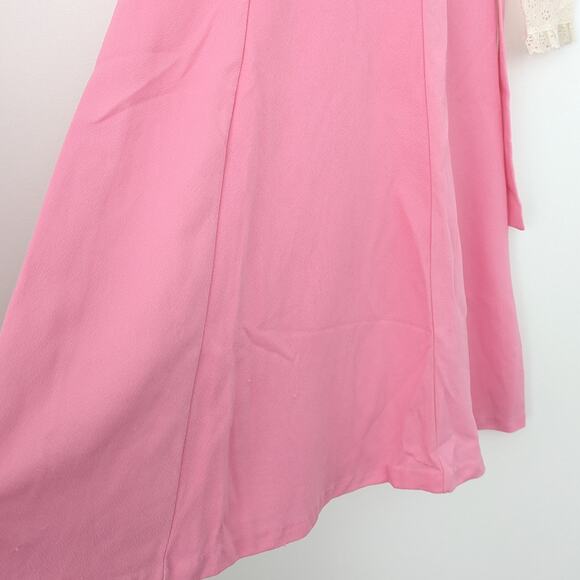 Vintage Growing Girls Dress Size 8 Pink Boho Lace Polyester Midi/Maxi Hippie - Picture 5 of 6